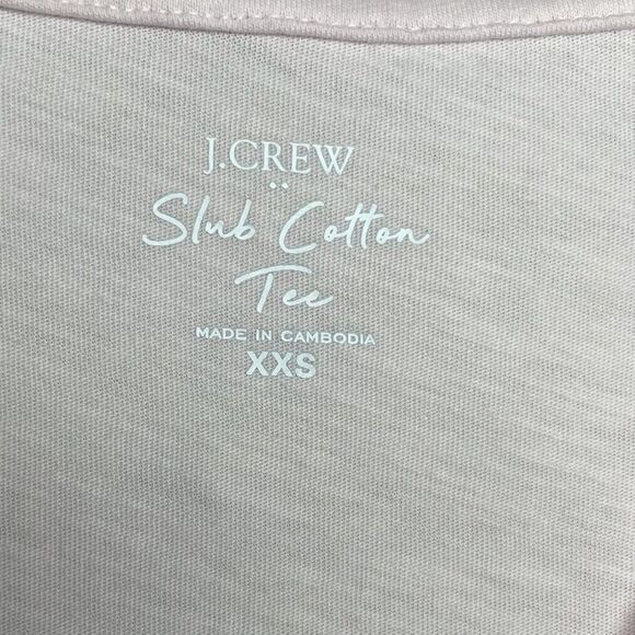 J.CREW Top Womens XXS Pink Slub Cotton V-Neck Tee NEW Slim-Fit H5967 - Picture 11 of 14